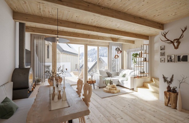 Chalet #5 mit 2 Schlafzimmern und Sauna