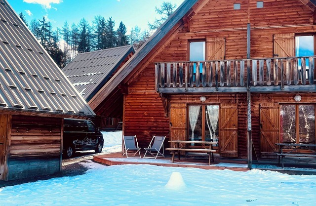 Chalet 6/8p - La joue du loup with mountain view, Swimming pool and sauna