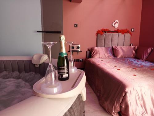 Chambre Romantique avec Spa Privé Intérieur