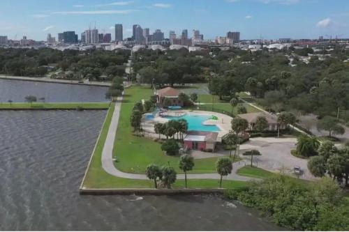 Channel Side Down Town Tampa Ybor Palmetto Beach with pickle ball court