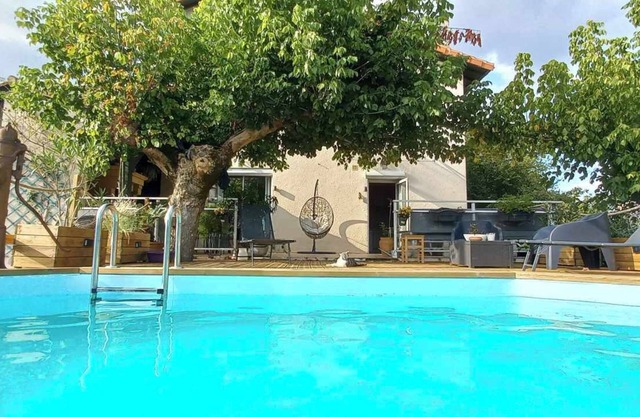 Character house with swimming pool