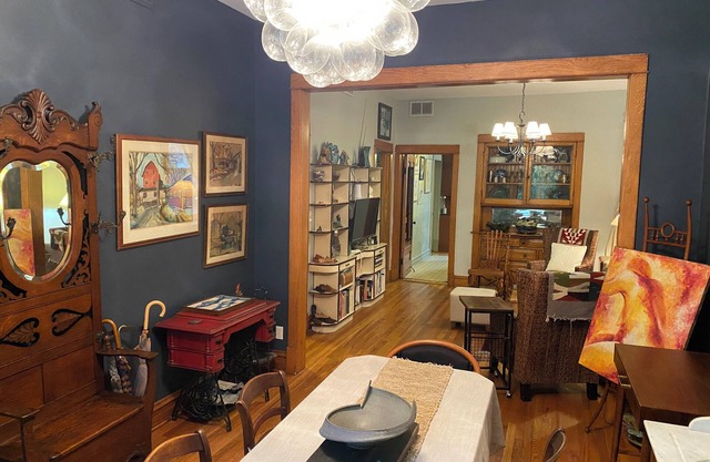 Charming art filled Chicago 3 bedroom in popular Logan Square. Lovely yard.