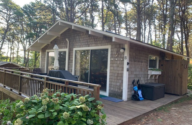 Charming cottage tucked away in the woods, convenient to ponds, town, ocean