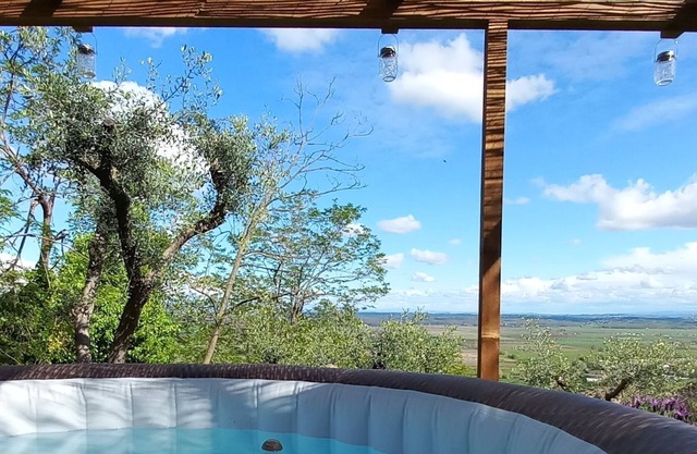 Charming stone house in ancient village (Lucca, Tuscany) with view and olive grove