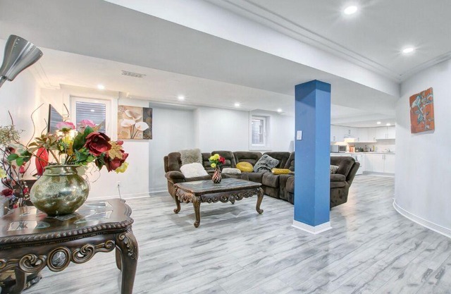Chic and modern basement with 2nLuxury Modern bedrooms with Separate Entrance