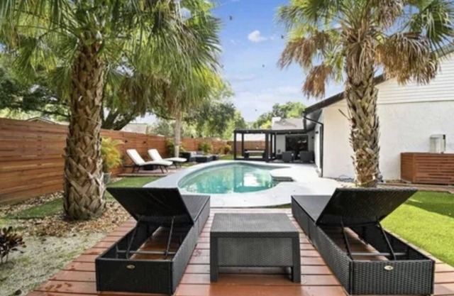 Chic Outdoor Oasis with Poolside Perfection & Luxe Kitchen 3 Bed and 3 Bath