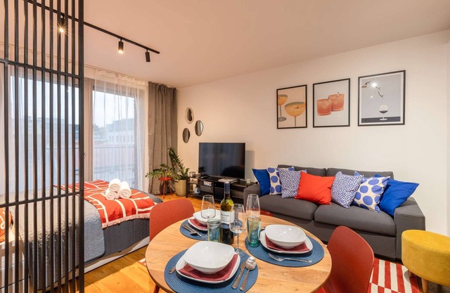 Chill at our luxurious apartment in the beating heart of modern Prague.