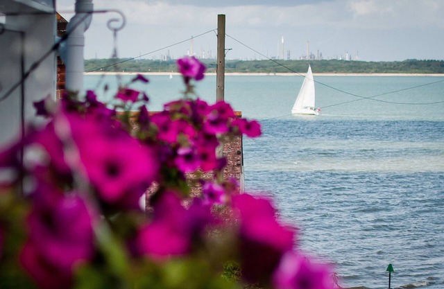 Coastal cottage with sea views, lovely village location, 2 mins from seafront.