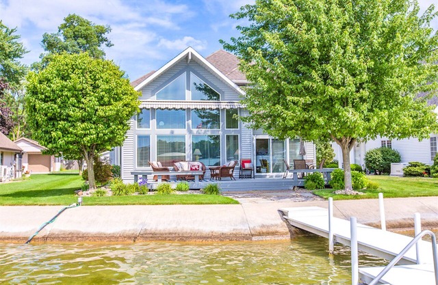Coldwater Lakefront Retreat with Gorgeous Water Views and Perfect Sandy Beach!