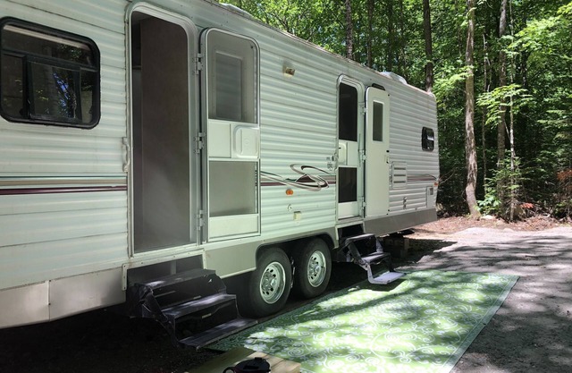 Comfy camper rental in the Western Mountains of Maine