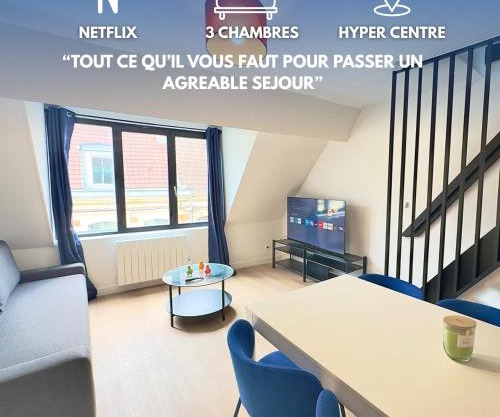 Cosy appart- 6 pers Netflix Hyper centre Douai
