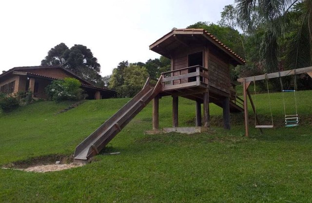 Cottage in the Mountains by the Dam