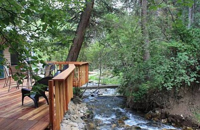 Cottage On The Stream Sundance, Utah Hot tub Sunny kitchen Decks Wood stove Mountain Cabins Utah