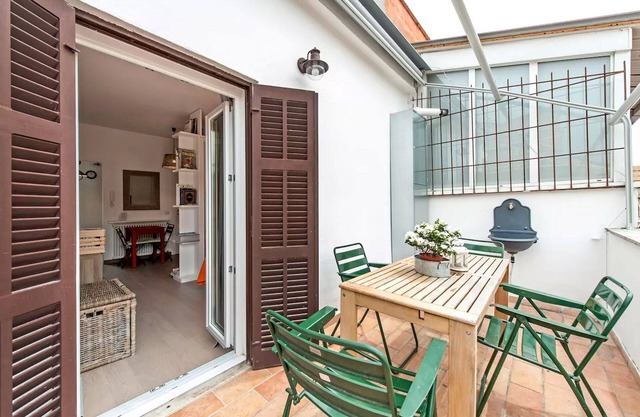Cozy and bright studio with terrace in Rome Ponte Milvio