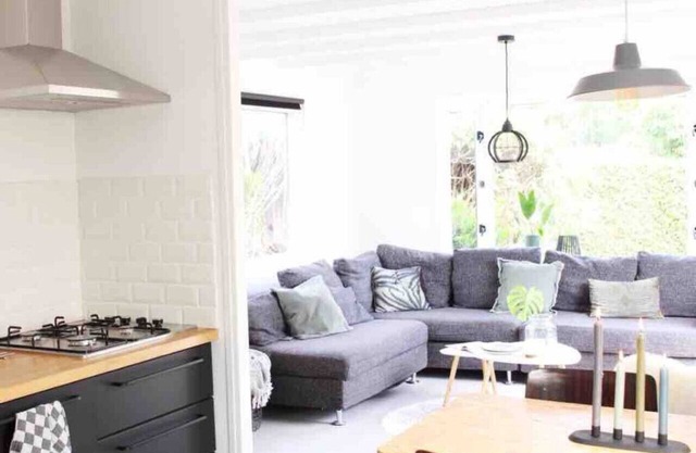 Cozy cottage with nice wood stove and porch