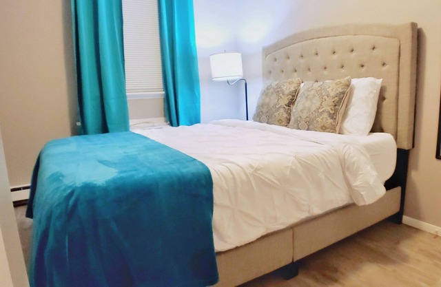 Cozy Farmhouse theme apartment Disney+ YouTubeTV FastWiFi