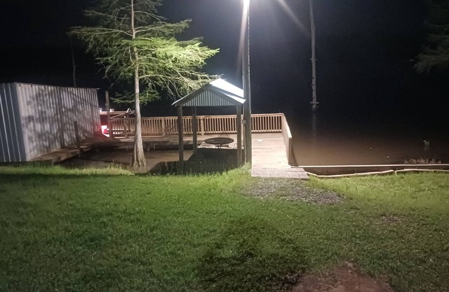 Cozy home with great fishing from dock.Peaceful and Private with nature trails.