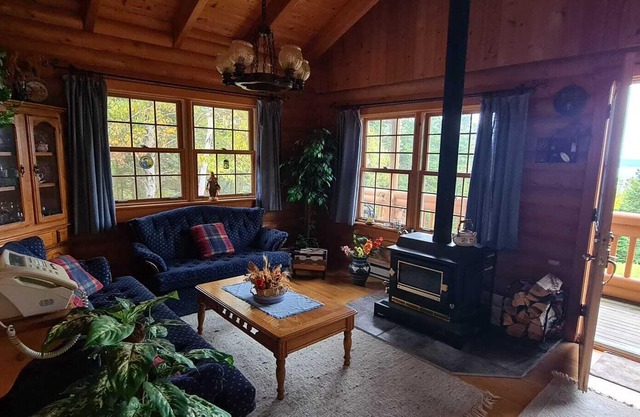 Cozy log cabin with fantastic views and 2 bathrooms