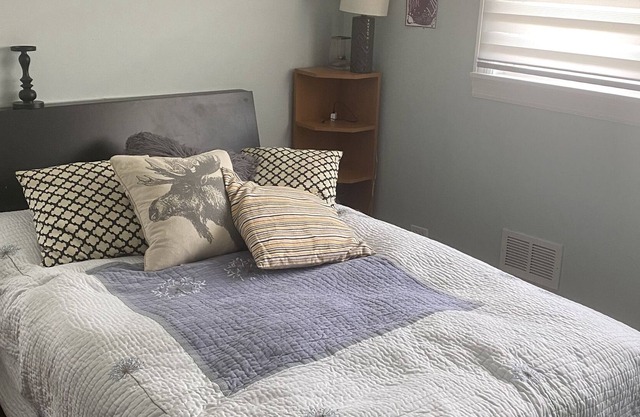 Cozy private room with queen bed in Lake Zurich.