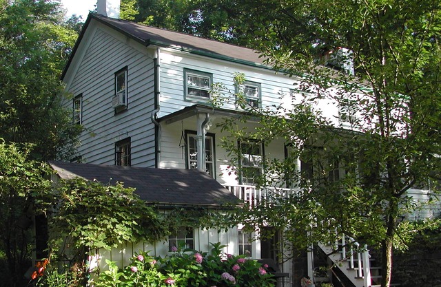 Cozy, quiet, stream-side 1850s farmhouse with meadow, garden and mountain views