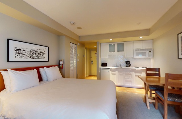 Cozy third-floor studio with elevator, nearby golf, & fireplace - walk to lifts