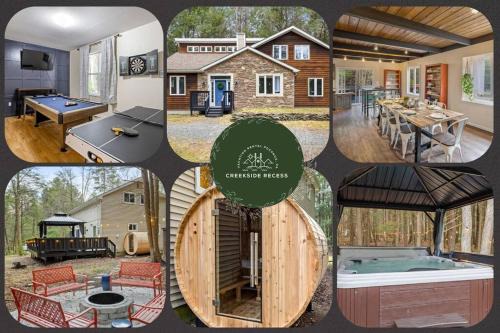 Creekside Recess Hottub Sauna Firepit Gameroom