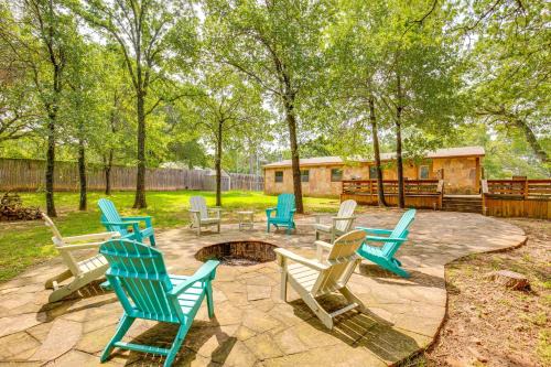 Deck and Fire Pit Unique Pottsboro Haven