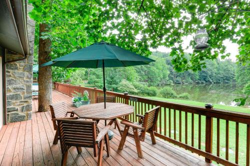 Deck and Game Room! Lakefront Blue Ridge Mtn Gem
