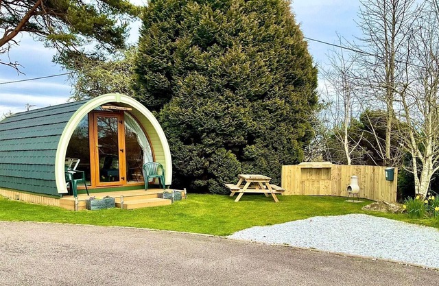 Deluxe glamping pod in the Scottish highlands