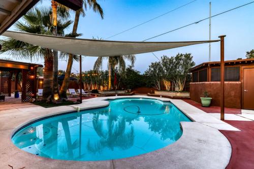 Desert Oasis - Epic Backyard Pool Bocce Firepit
