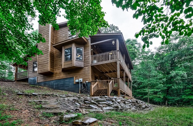 Dog-Friendly Forest Cabin with Hot Tub, Shared Pool, Game Room, Two Decks