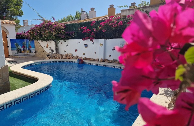 "Don Quichotte"@MARISOL: 100m to the beach, private pool, A/C, WiFi, dog beach