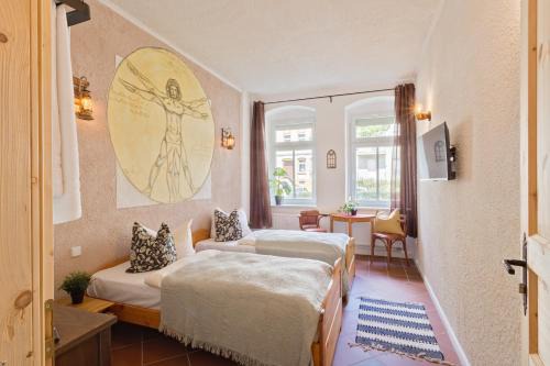 Doppelzimmer II Gästezimmer in Unterkunft mit Gemeinschaftsbad und Gemeinschaftsküche Chemnitz
