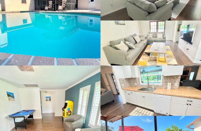 Dream Vacation Home w Heated Pool Close to Beaches Clearwater St Pete Quiet with Big Backyard