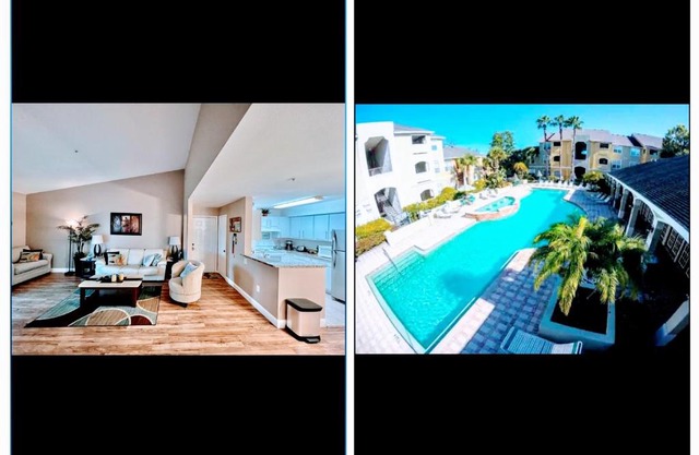 Dream Vacation Lovely Condo minutes from Beach King bed Heated pool Gym