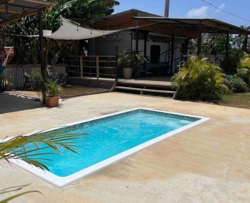 El Camper RV with pool.