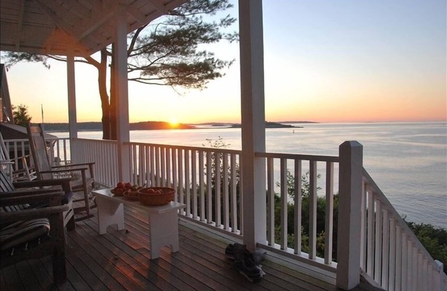 Enjoy Sweeping Waterfront View, Watch Lobster Boats from Porch