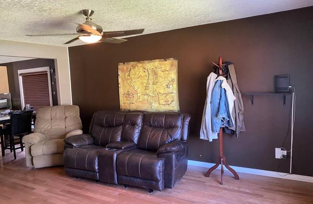 entire house with a huge backyard (king size bed)