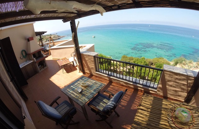 Exclusive penthouse overlooking the sea . with deserted beach under the house.