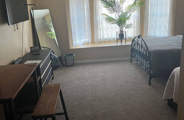 Extra spacious bedroom on second floor with private bathroom