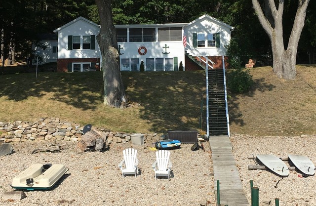 Family fun at This Beautiful Lakefront Adirondack Camp