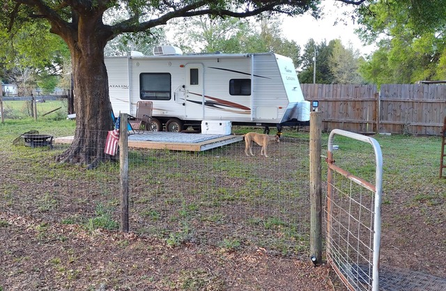 Fenced in area