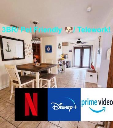Florida Escape! 3 bedroom home with outside shower