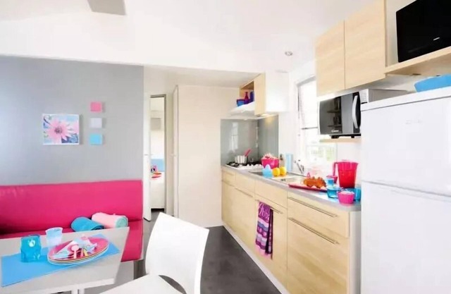 Flower Camping Le Conleau * - Mobil-home Bois COMFORT 29m2 (2 bedrooms) + Terrace + TV + Pedestrian area + Nespresso 6 people