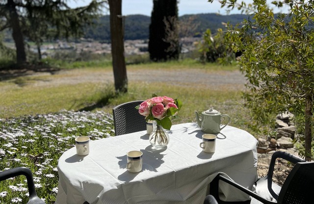 Gîte 2/4 people with swimming pool and view of the Orb valley