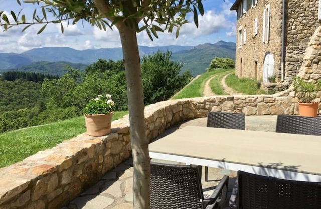 Gite in Ardeche with breathtaking views of the mountains and valley