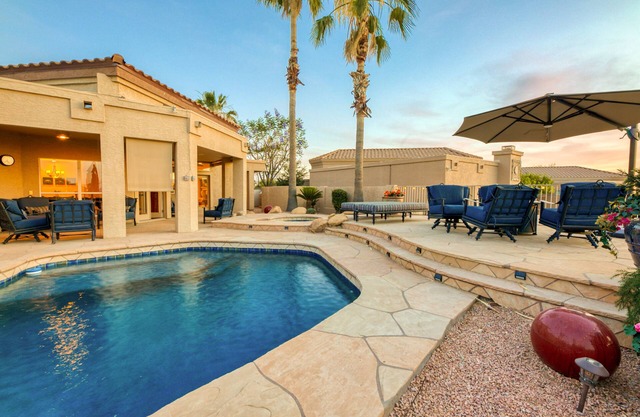 Golf Course Home with Private Pool & Spa, Backyard Putting Green, & Fast WiFi