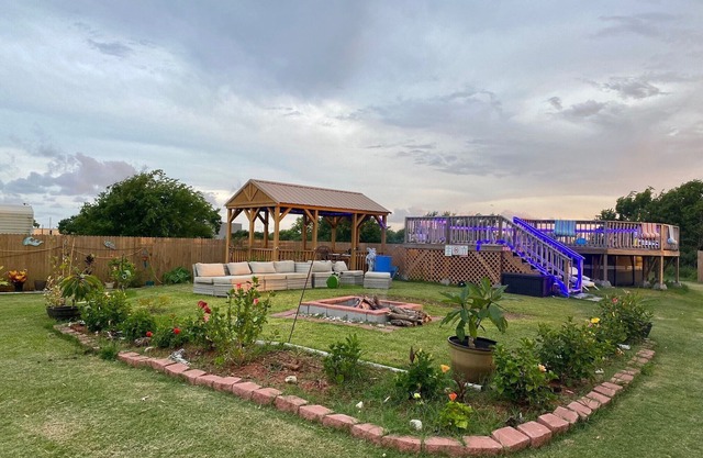 Gone Coastal is part of a mini resort with pool, bbq area, firepit.