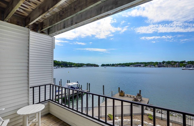 Gorgeous Lake Charlevoix Balcony | Downtown Charlevoix | Pool, Hot Tub, Sauna