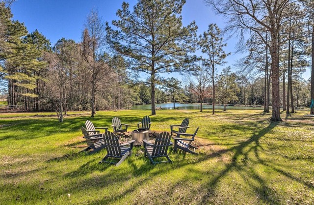 Green Acres Home with Fire Pit and Fishing Pond